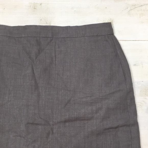 J. Crew linen hi waisted career pencil skirt sz 8 - Picture 2 of 4